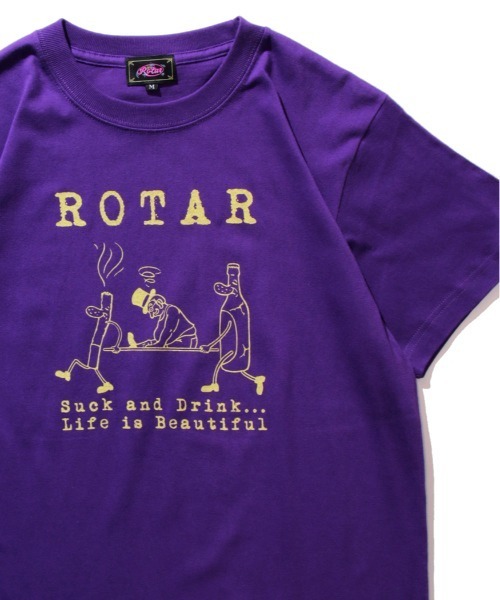 ROTAR(ローター)の「Suck and Drink Tee(Tシャツ/カットソー・メンズ・オフホワイト/パープル/スミクロ・SMALL/X-LARGE/LARGE/MEDIUM)」の6枚目の写真