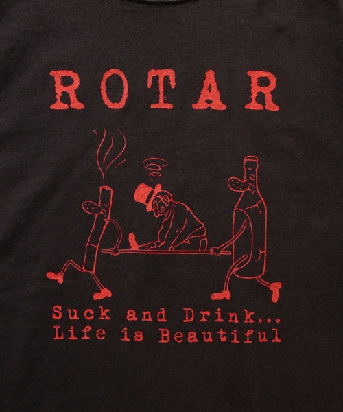 ROTAR(ローター)の「Suck and Drink Tee(Tシャツ/カットソー・メンズ・オフホワイト/パープル/スミクロ・SMALL/X-LARGE/LARGE/MEDIUM)」の11枚目の写真