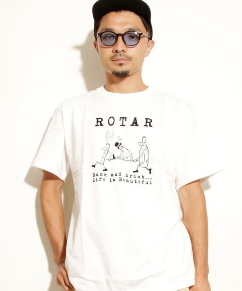 ROTAR(ローター)の「Suck and Drink Tee(Tシャツ/カットソー・メンズ・オフホワイト/パープル/スミクロ・SMALL/X-LARGE/LARGE/MEDIUM)」の4枚目の写真