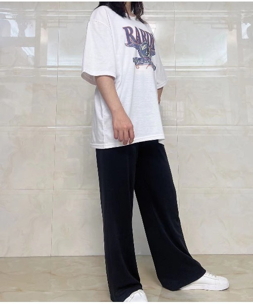 DEVICE（デバイス）の「アメリカン ヴィンテージライク y2k 古着風 韓国 ストリート ビッグシルエット プリント 半袖 Tシャツ（Tシャツ/カットソー・レディース・ブラック/ブルー/ホワイト/グリーン/チャコールグレー・FREE）」の11枚目の写真