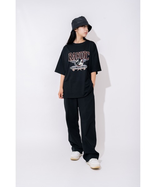 DEVICE（デバイス）の「アメリカン ヴィンテージライク y2k 古着風 韓国 ストリート ビッグシルエット プリント 半袖 Tシャツ（Tシャツ/カットソー・レディース・ブラック/ブルー/ホワイト/グリーン/チャコールグレー・FREE）」の20枚目の写真