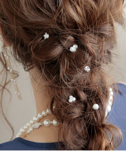 Cupid Heart(キューピッドハート)の「【Cupid Heart】結婚式アクセ!ヘアピン5本セット(ヘアピン・レディース・ベージュ・MEDIUM)」の1枚目の写真