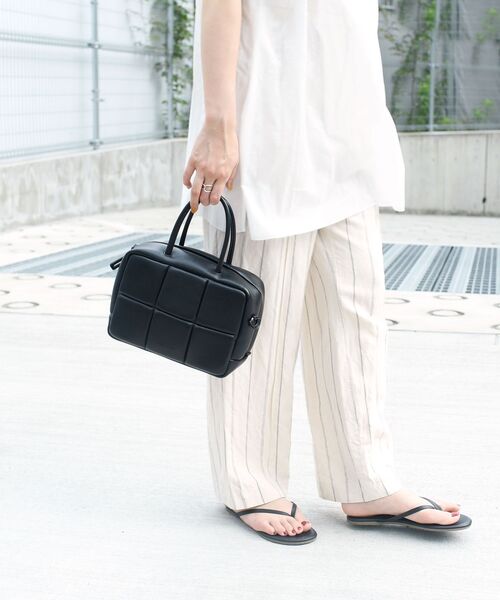 ADD CULUMN（アドカラム）の「ADD CULUMN:PUFF BOSTON◆（ボストンバッグ・レディース・ブラック/オフホワイト/イエロー・ONE SIZE）」の9枚目の写真