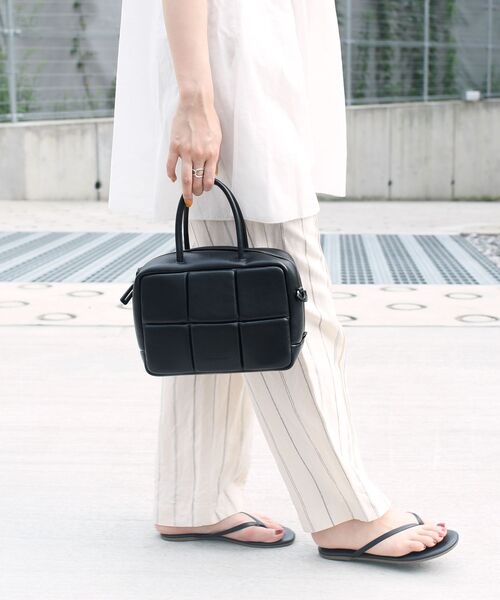 アドカラムPUFF THERR BOSTONブラックハンドバッグ　美品 B'2nd｜ADD CULUMN(アドカラム) PUFF - BOSTON GS | Rakuten