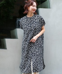 ワンピース Draped Cherry Pattern Mini One-Piece Draped Cherry Pattern Mini One-Piece（ワンピース）｜Her lip