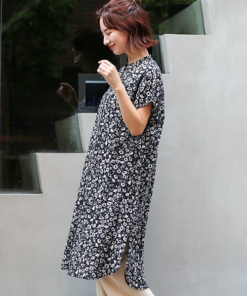 チチカカ（チチカカ）の「ノーカラーシャツワンピース（シャツワンピース・レディース・オフホワイト/ブラック/グリーン・FREE）」の7枚目の写真