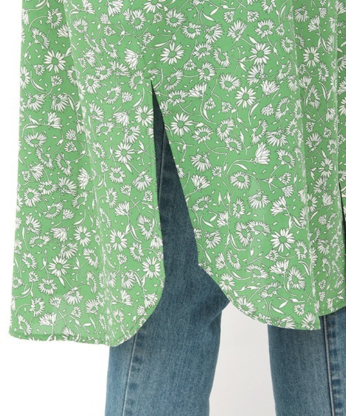 チチカカ（チチカカ）の「ノーカラーシャツワンピース（シャツワンピース・レディース・オフホワイト/ブラック/グリーン・FREE）」の17枚目の写真