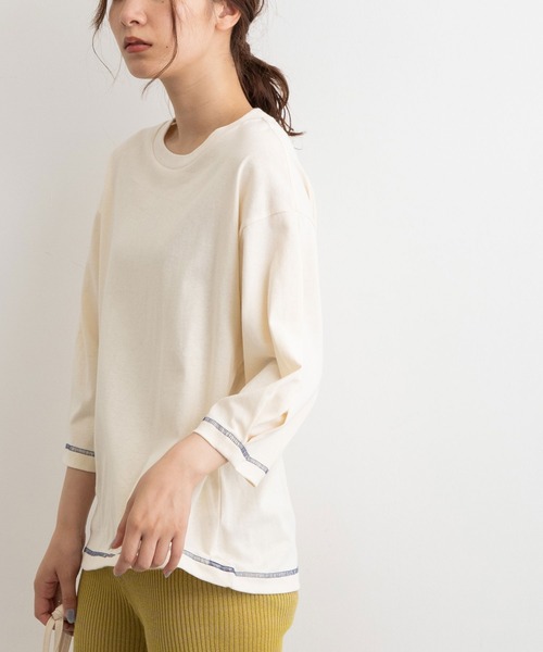 POU DOU DOU（プードゥドゥ）の「タックスリーブカットソー（Tシャツ/カットソー・レディース・ライトグレー/ブラック/アイボリー・3）」の7枚目の写真