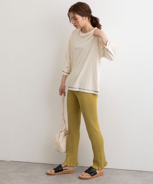 POU DOU DOU（プードゥドゥ）の「タックスリーブカットソー（Tシャツ/カットソー・レディース・ライトグレー/ブラック/アイボリー・3）」の10枚目の写真