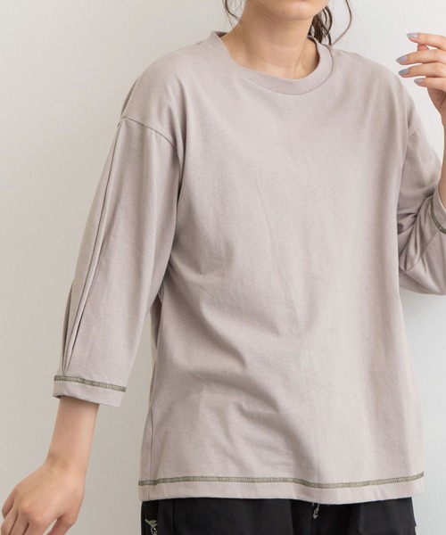 POU DOU DOU（プードゥドゥ）の「タックスリーブカットソー（Tシャツ/カットソー・レディース・ライトグレー/ブラック/アイボリー・3）」の16枚目の写真