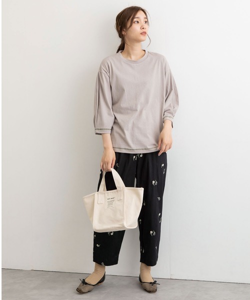 POU DOU DOU（プードゥドゥ）の「タックスリーブカットソー（Tシャツ/カットソー・レディース・ライトグレー/ブラック/アイボリー・3）」の17枚目の写真