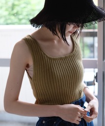 Kastane | プレーンリブニットタンク(タンクトップ)