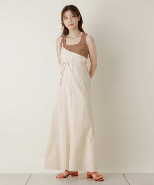 Kastane（カスタネ）の「プレーンリブニットタンク（タンクトップ・レディース・グリーン/アイボリー/モカ・FREE）」の16枚目の写真