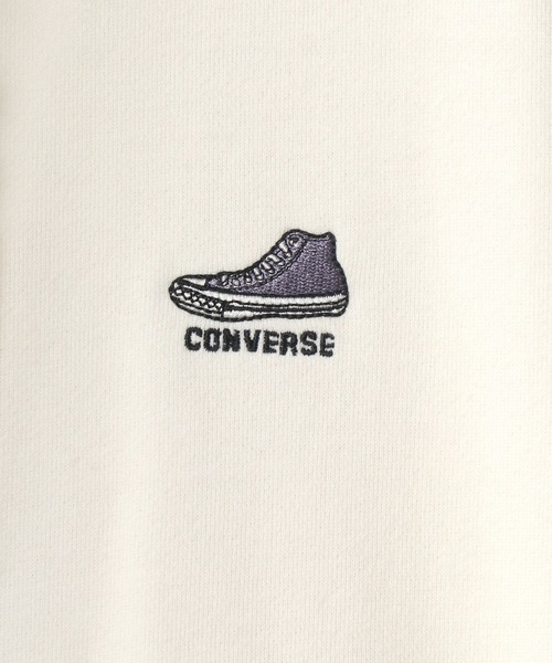 CONVERSE（コンバース）の「CONVERSE/コンバース ワンポイント シューズ ロゴ 刺繍 スウェット パーカー（パーカー・メンズ・オフホワイト/ブラック/ダークベージュ/ダークブラウン/ブルーグリーン/ベージュ系その他/ピンク系その他/グリーン系その他・M/L/LL）」の19枚目の写真