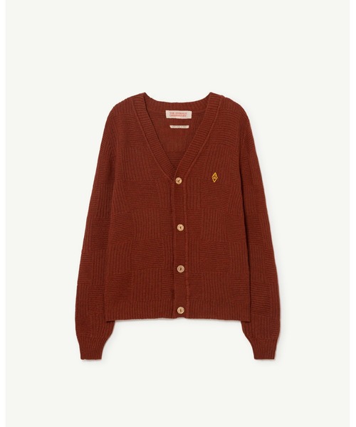 The animals observatory（ジ・アニマルズ・オブザーバトリー）の「The animals observatory / ブランコ刺繍ワンポイント カーディガンニット（ニット/セーター・キッズ・ブラウン・6Y/8Y/10Y/2Y/4Y/12Y）」の4枚目の写真