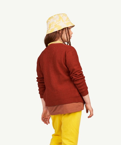 The animals observatory（ジ・アニマルズ・オブザーバトリー）の「The animals observatory / ブランコ刺繍ワンポイント カーディガンニット（ニット/セーター・キッズ・ブラウン・6Y/8Y/10Y/2Y/4Y/12Y）」の2枚目の写真