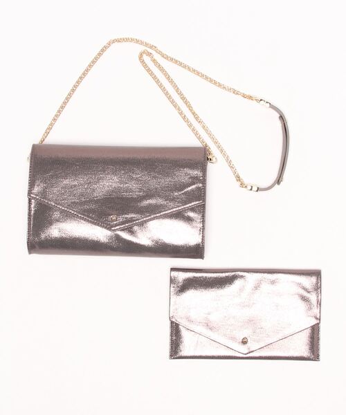 LAGUNAMOON（ラグナムーン）の「LADYシャインクラッチBAG（クラッチバッグ・レディース・ゴールド/シルバー・FREE）」の2枚目の写真