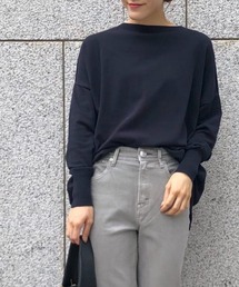 RIVE DROITE | シルエットで魅せる　ライト天竺スリットワイドニット(ニット/セーター)