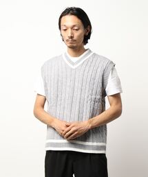 【Select】 オーバーサイズ Ｖネック ニット ベスト