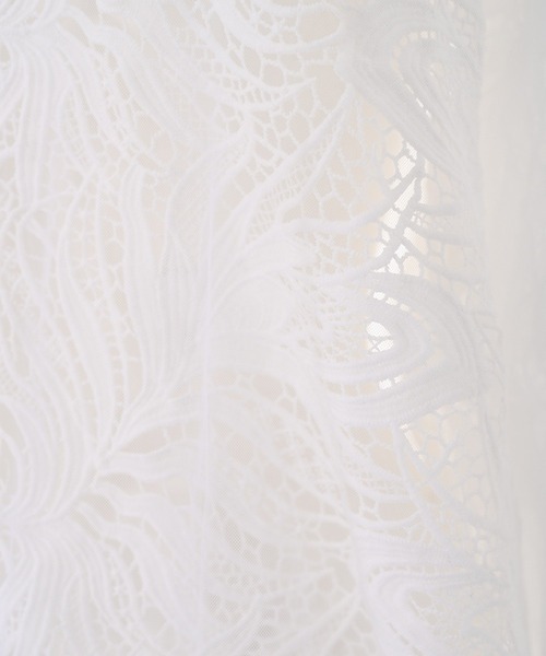 Narcissus(ナルシス)の「【SINN】Narcissusオリジナル レースチュールジャケット(テーラードジャケット・レディース・ホワイト/ブラック/カーキ・FREE)」の5枚目の写真