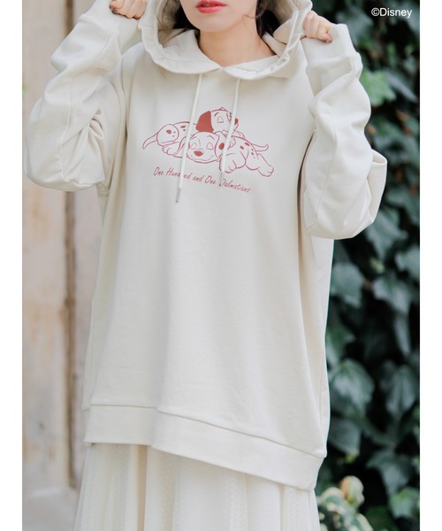 Disney（ディズニー）の「ﾃﾞｨｽﾞﾆｰｷｬﾗｸﾀｰ/ﾌﾘﾙﾊﾟｰｶｰ（パーカー・レディース・オフホワイト/ピンク/ライトベージュ・FREE）」の12枚目の写真