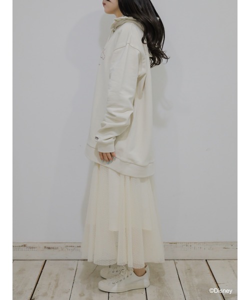 Disney（ディズニー）の「ﾃﾞｨｽﾞﾆｰｷｬﾗｸﾀｰ/ﾌﾘﾙﾊﾟｰｶｰ（パーカー・レディース・オフホワイト/ピンク/ライトベージュ・FREE）」の18枚目の写真