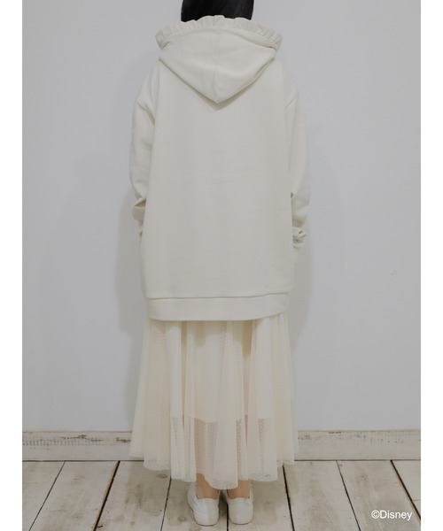 Disney（ディズニー）の「ﾃﾞｨｽﾞﾆｰｷｬﾗｸﾀｰ/ﾌﾘﾙﾊﾟｰｶｰ（パーカー・レディース・オフホワイト/ピンク/ライトベージュ・FREE）」の6枚目の写真