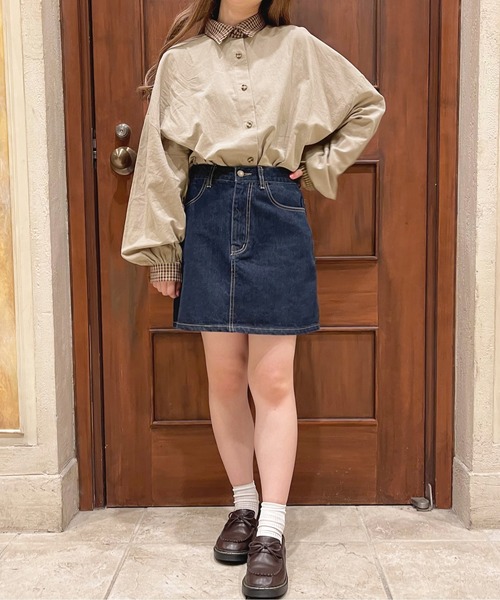 apres jour（アプレジュール）の「襟チェックシャツ【ZOZOTOWN限定アイテム】（シャツ/ブラウス・レディース・ベージュ/アイボリー・X-LARGE/フリー）」の20枚目の写真