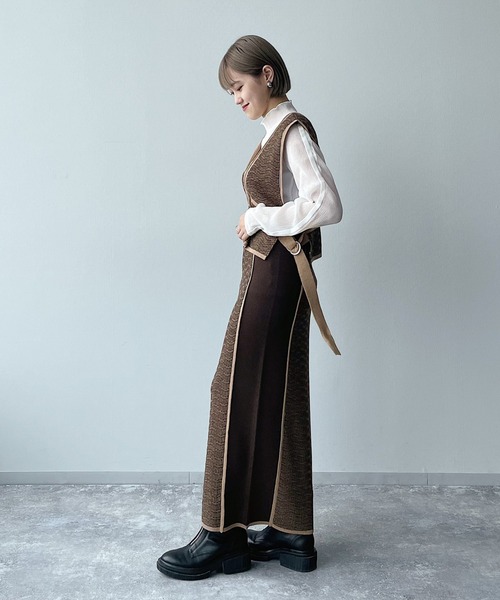 ⭐️SALE⭐️【新品】PAGE BOY ショートベスト PAGEBOY（ページボーイ）の「ジャガードショートベスト（ベスト