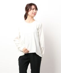 MIDIUMISOLID for Ladies クルーネックAラインプルオーバー