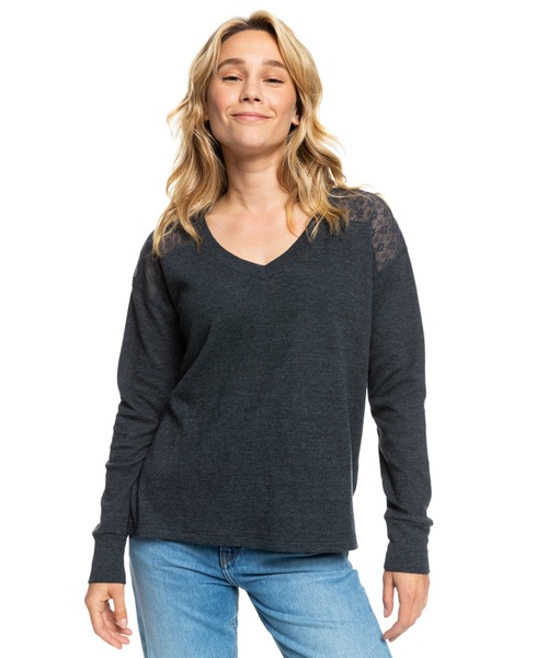 ROXY（ロキシー）の「CANDY CLOUDS/ロキシーレースニットトップス（その他トップス・レディース・ブラック/レッド/グレー・SMALL/MEDIUM/X-SMALL）」の2枚目の写真