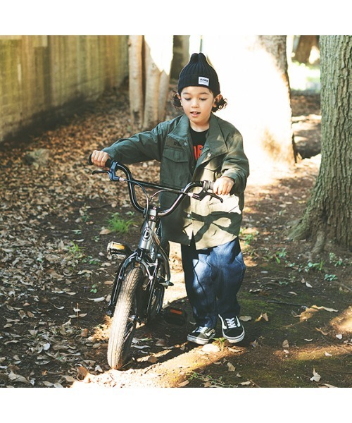 XLARGE KIDS（エクストララージキッズ）の「リブニット帽（ニットキャップ/ビーニー・キッズ・グレー/カーキ/ブラック・FREE）」の16枚目の写真