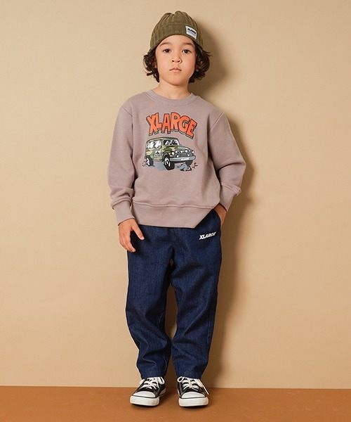 XLARGE KIDS（エクストララージキッズ）の「リブニット帽（ニットキャップ/ビーニー・キッズ・グレー/カーキ/ブラック・FREE）」の17枚目の写真