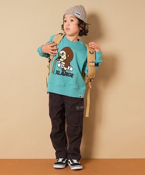 XLARGE KIDS（エクストララージキッズ）の「リブニット帽（ニットキャップ/ビーニー・キッズ・グレー/カーキ/ブラック・FREE）」の18枚目の写真