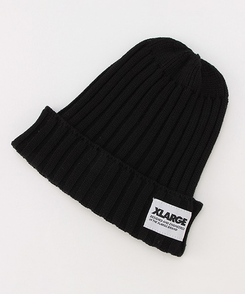 XLARGE KIDS（エクストララージキッズ）の「リブニット帽（ニットキャップ/ビーニー・キッズ・グレー/カーキ/ブラック・FREE）」の10枚目の写真