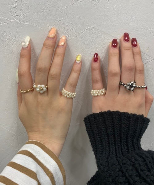 Me%（ミィパーセント）の「☆3点セット☆パールフラワートップセットリング（リング・レディース・シルバー/ゴールド/ピンク/その他・FREE）」の19枚目の写真