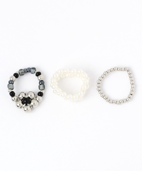 Me%（ミィパーセント）の「☆3点セット☆パールフラワートップセットリング（リング・レディース・シルバー/ゴールド/ピンク/その他・FREE）」の16枚目の写真