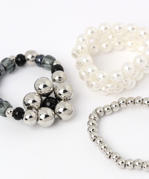 Me%（ミィパーセント）の「☆3点セット☆パールフラワートップセットリング（リング・レディース・シルバー/ゴールド/ピンク/その他・FREE）」の14枚目の写真