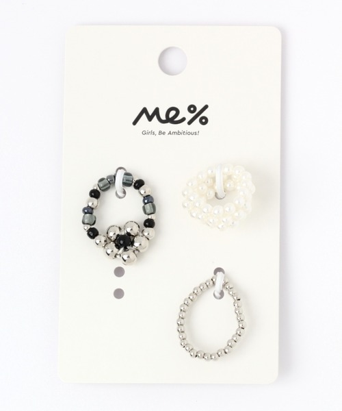 Me%（ミィパーセント）の「☆3点セット☆パールフラワートップセットリング（リング・レディース・シルバー/ゴールド/ピンク/その他・FREE）」の12枚目の写真