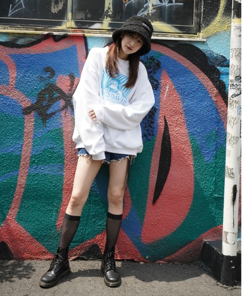 BEN DAVIS（ベンデイビス）の「《BEN DAVIS》BOA BRIMDOWN HAT（ハット・レディース・ブラック/ベージュ/オフホワイト・FREE）」の4枚目の写真