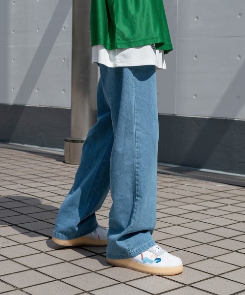 Perushu(ペルーシュ)の「リラックスストレートデニムパンツ(デニムパンツ・メンズ・ブラック/サックスブルー/インディゴブルー・SMALL/MEDIUM/LARGE)」の22枚目の写真