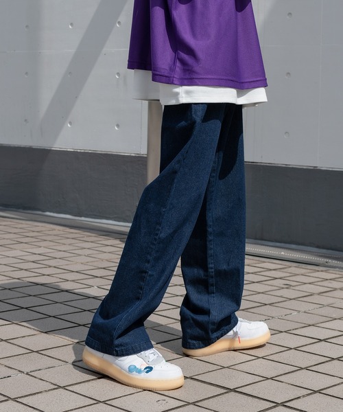 Perushu(ペルーシュ)の「リラックスストレートデニムパンツ(デニムパンツ・メンズ・ブラック/サックスブルー/インディゴブルー・SMALL/MEDIUM/LARGE)」の12枚目の写真
