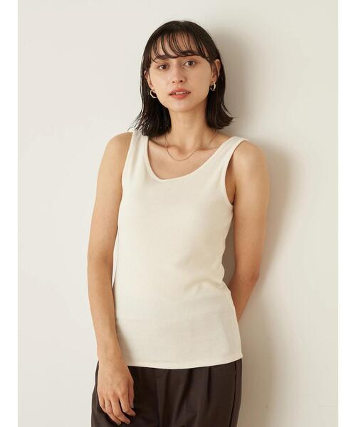 earth music&ecology（アースミュージックアンドエコロジー）の「2wayタンクトップ ＊（タンクトップ・レディース・ライトベージュ/ブラック/モカ/アイボリー・S/M）」の12枚目の写真