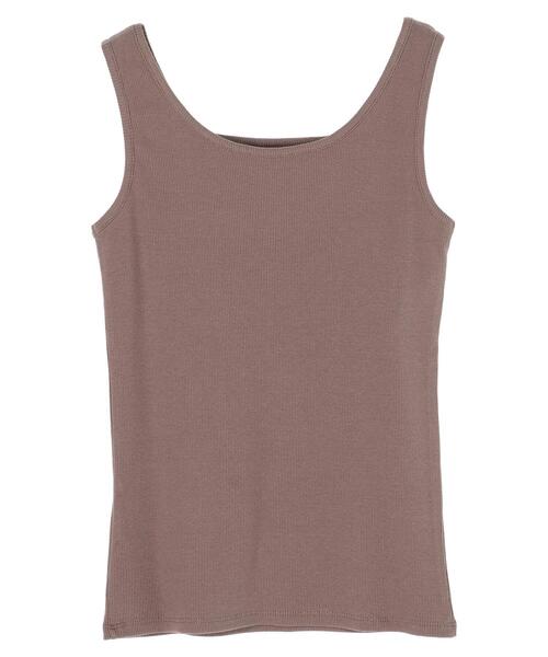 earth music&ecology（アースミュージックアンドエコロジー）の「2wayタンクトップ ＊（タンクトップ・レディース・ライトベージュ/ブラック/モカ/アイボリー・S/M）」の20枚目の写真