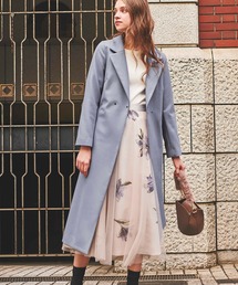 バックフレアウールコート