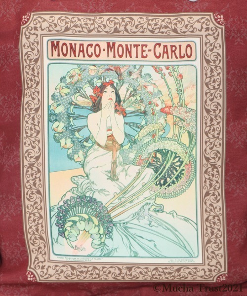 axes femme（アクシーズファム）の「ミュシャ　プリントバッグ（トートバッグ・レディース・ワイン/ネイビー・MEDIUM）」の8枚目の写真