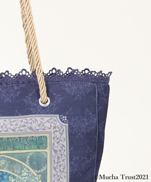 axes femme（アクシーズファム）の「ミュシャ　プリントバッグ（トートバッグ・レディース・ワイン/ネイビー・MEDIUM）」の14枚目の写真