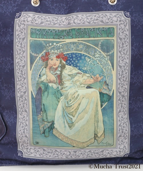 axes femme（アクシーズファム）の「ミュシャ　プリントバッグ（トートバッグ・レディース・ワイン/ネイビー・MEDIUM）」の16枚目の写真