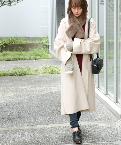 osharewalker（オシャレウォーカー）の「『フェイクファーミニティペット』（マフラー・レディース・モカ/パープル/ライトグレー/チャコール・FREE）」の15枚目の写真