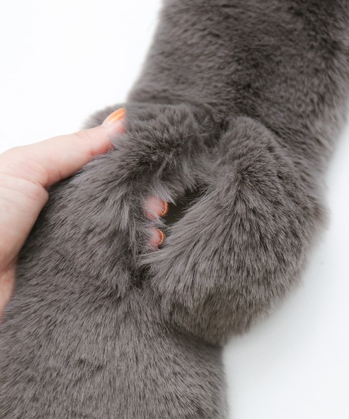 osharewalker（オシャレウォーカー）の「『フェイクファーミニティペット』（マフラー・レディース・モカ/パープル/ライトグレー/チャコール・FREE）」の17枚目の写真